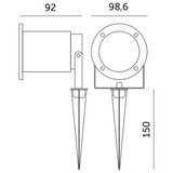  LED RGBW prigušiva spoljašnja lampa BLAKE 1xGU10/6W/230V IP65 + daljinski upravljač | Eponuda.com