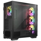  Kućište gaming RAMPAGE MAGNIFIC Mesh Magnetic Tempered Glass Black 4*12cm RGB Fan ATX Mid-T | Eponuda.ba