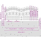  Vrtna Ograda KAMPEN 240 x 140 cm Mesh Siva | shoptok.hr