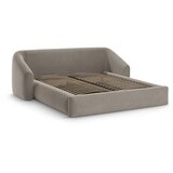 Cosmopolitan Design Svetlo rjava oblazinjena zakonska postelja s prostorom za shranjevanje z letvenim dnom 140x200 cm Campi – | Shoptok.si