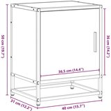  Noćni ormarić smeđi hrast 40x31x50 cm Konstruirano drvo i metal | shoptok.hr