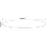 vidaXL Mizna plošča Ø 80x1,5 cm okrogla trden predelan les | Shoptok.si