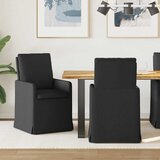 vidaXL Jedilni stoli 2 pcs Črna 57 x 67 x 98 cm blago | Shoptok.si