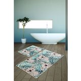 koala - green multicolor bathmat set (2 pieces)