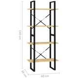 vidaXL ormarić za knjige s 4 razine 60 x 30 x 140 cm masivna borovina | shoptok.hr