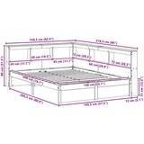  Polica postelja z vzglavjem 2 pcs Voskast rjav 200 x 140 cm, (5000121010) | Shoptok.si