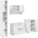  Set namještaja za kupaonicu 4 kom. Bijelo 35 x 30 x 192 cm | shoptok.hr