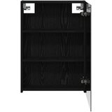  Kupaonski ormar s ogledalom Crni hrast 50 x 14,5 x 70 cm | shoptok.hr