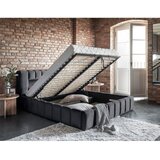 ELTAP Sivi tapecirani bračni krevet s prostorom za odlaganje s podnicom 180x200 cm Lamica – | shoptok.hr
