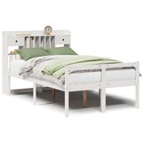 Krevet s regalom z knjige bez madraca bijeli 135x190cm borovina | shoptok.hr