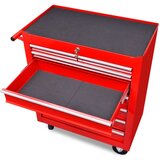 Crvena Radionička Kolica za Alat sa 7 Ladica | shoptok.hr