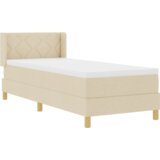  Krevet s podnicom i madracem krem 80x200 cm tkanina | shoptok.hr