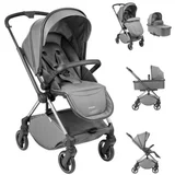 Kolica Lanah 3in1 premium set sa autosedištem I-Xtend I-size i tvrdom korpom Grey