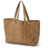 ELODIE elodie® previjalna torba braided leather caramel brown Cene