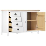  Komoda Hill bijela 130 x 40 x 80 cm od masivne borovine | shoptok.hr