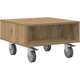  Stranska miza s kolesi Umetni hrast 50,5 x 50 x 30 cm, (5000201745) | Shoptok.si