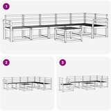  Set vanjskih sofa 7 kom. Bijela Čvrsto drvo akacije | shoptok.hr