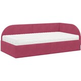  Kutni krevetni okvir s madracem 2 pcs Crvena Baršun | shoptok.hr