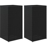  Vrtne sadilice 2 kom crna 40 x 40 x 80 cm od poliratana | shoptok.hr