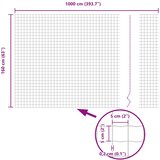 Euro ograda Zelena 1,6 x 10 m Željezo prekriveno PVC-om | Eponuda.com