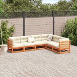 vidaXL 6-dijelni set vrtnih sofa voštano smeđi od masivne borovine Cijene