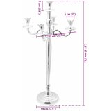  Držač svijeće Srebrno 32 x 32 x 79,5 cm Aluminij | Shoptok.si