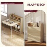  Sklopivi blagovaonski stol s policom industrijski dizajn štedi prostor za male prostorije 78 5 x 91 x 93 cm hrast | shoptok.hr