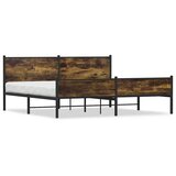  Metalni okvir kreveta bez madraca boja hrasta 193x203 cm | Eponuda.com