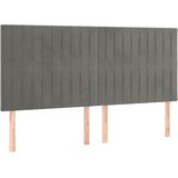  LED uzglavlje svjetlosivo 160x5x118/128 cm baršunasto | shoptok.hr