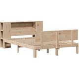 vidaXL Knjižna postelja brez vzmetnice 135x190 cm trdna borovina | Shoptok.si