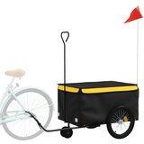 Prikolica za bicikl crno-žuta 30 kg željezna | shoptok.hr
