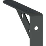 vidaXL Nosilec za polico 4 kosi 15x2,5x11,5 cm črno nerjaveče jeklo | Shoptok.si