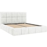 MID.YOU OBLAZINJENA POSTELJA 160 cm x 200 cm , les, tekstil, leseni material bela | Shoptok.si