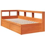  Krevet s regalom za knjige bez madraca 75 x 190 cm od borovine | shoptok.hr