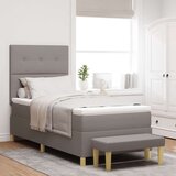 Box Spring Krevet s Madracem i Klupom Taupe 90x200 cm Tkanina Cijene
