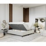Maison de Rêve Svijetlo sivi tapecirani bračni krevet s prostorom za odlaganje 140x200 cm Tate – | shoptok.hr