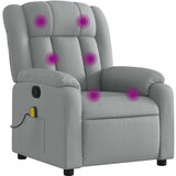 Maison Chic Masažni fotelj - Relax naslanjač svetlo sivo blago, (22134477) | Shoptok.si