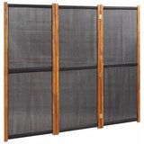 Sobna pregrada s 3 panela crna 210 x 180 cm | Eponuda.com