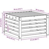  Zunanji puf Masiven les akacije Naravna 59 x 59 x 37 cm, (5000270739) | Shoptok.si