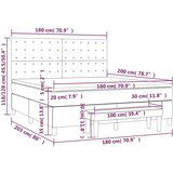  Box spring postelja z vzmetnico svetlo siva 180x200 cm žamet, (21118453) | Shoptok.si