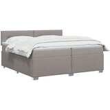  Boxspring krevet s madracem Sivosmeđa 200 x 200 cm Tkanina | shoptok.hr