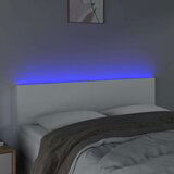  Posteljno vzglavje belo 144x5x78/88 cm umetno usnje, (20953157) | Shoptok.si
