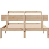 vidaXL Posteljni okvir brez vzmetnice 140x200 cm trdna borovina | Shoptok.si