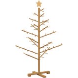  Drveno božićno drvce Smeđa 125 cm Masivno borovo drvo | shoptok.hr