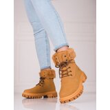 SHELOVET Brown women's trappers with Fur Shelovet Cene