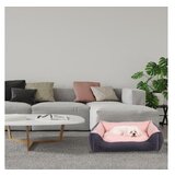 WALLXPERT pet bed lucy dog & cat l grey pink Cene