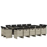  15-dijelni vrtni blagovaonski set s jastucima svijetlosivi | shoptok.hr
