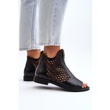 Zazoo 977/L Leather Cutout Sandals with Zip | Shoptok.si
