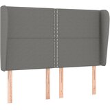  Uzglavlje s ušima tamnosivo 147x23x118/128 cm od tkanine | shoptok.hr