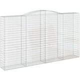 vidaXL obokane gabion košare 8 kosa 400x50x220/240 cm pocink | Shoptok.si